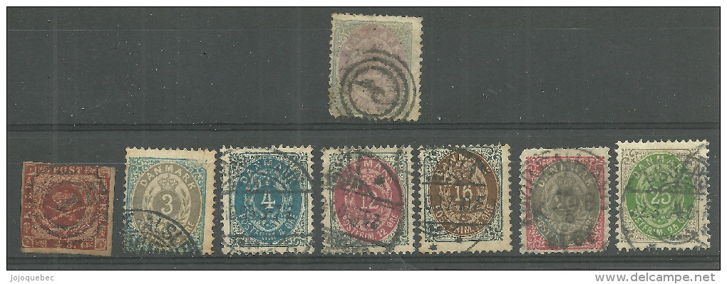 Danemark Oblitérérs Non-dentelé Parmi - Used Stamps