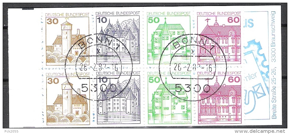 Bund 1980 MiNr MH 23a  O Gest. Burgen Und Schlösser  ( 244 ) - 1971-2000