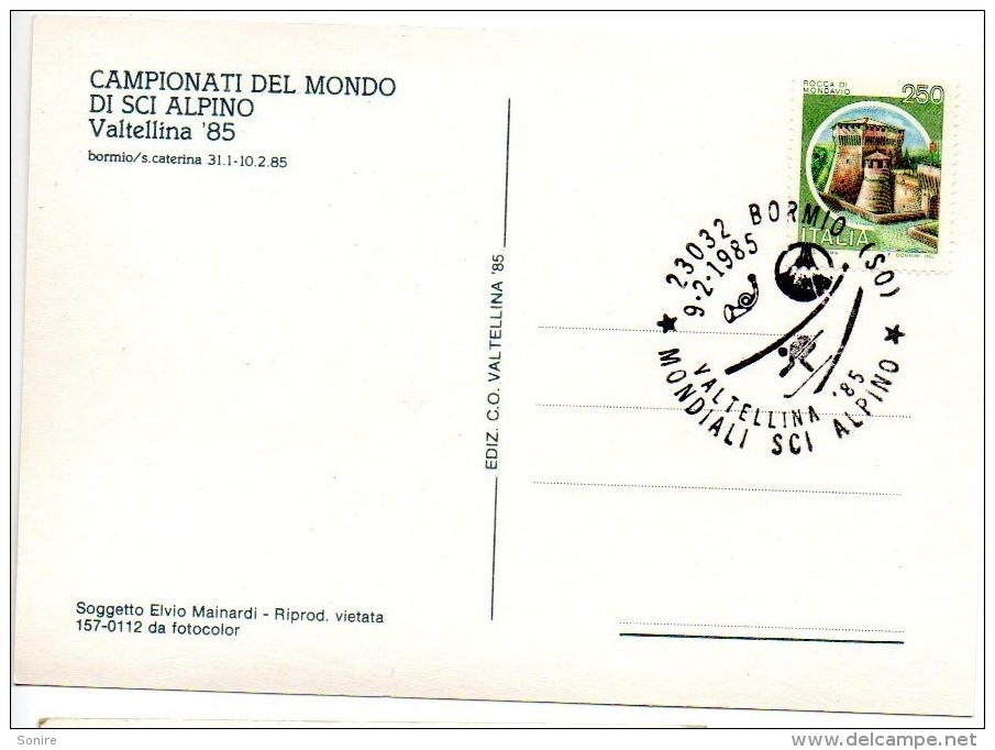BORMIO VALTELLINA - CAMPIONATI DEL MONDO DI SCI ALPINO 1985 - C945 - Sondrio