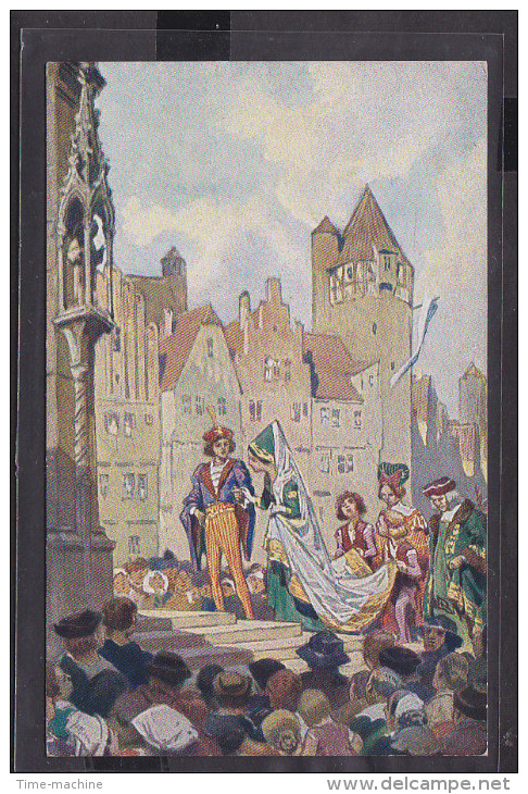 Märchenpostkarte Paul Hey " Jungfrau Maleen" 1937 - Contes, Fables & Légendes