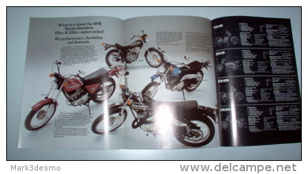 HARLEY-DAVIDSON PRODUZIONE PRODUCTION 1976 MOTO 2 TEMPI 2 STROKES Depliant Originale Genuine Brochure Prospekt - Motos