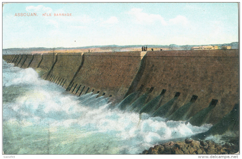 EGYPTE - CPA - ASSOUAN -  Nile Barrage - Ancienne Carte Postale Couleur - Aswan