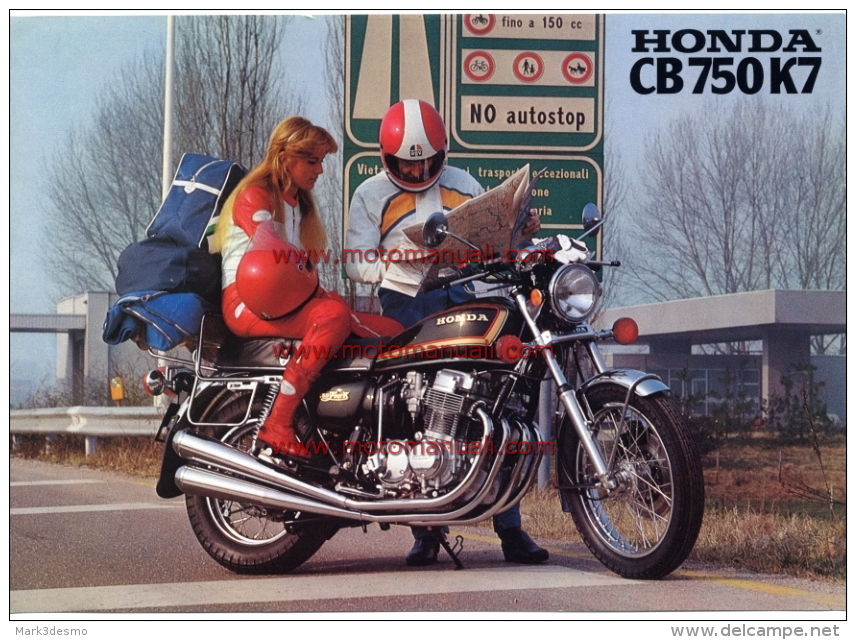 HONDA CB 750 FOUR K7 Depliant Originale Genuine Brochure Prospekt - Motos