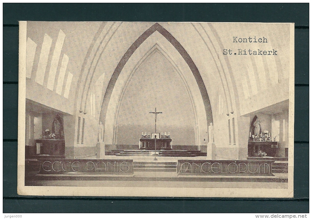 KONTICH: St Ritakerk, Gelopen Postkaart (Uitg Heuvelmans) (GA19542) - Kontich