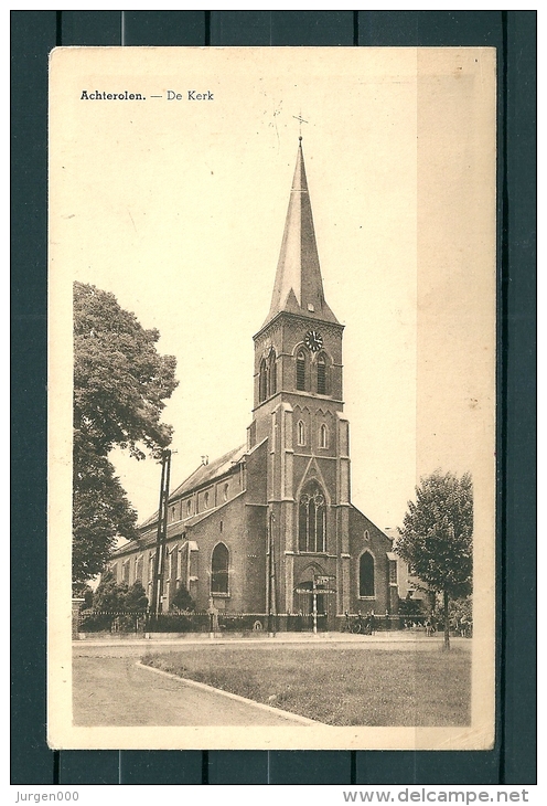 ACHTEROLEN: De Kerk, Gelopen Postkaart (Uitg Verstrepen) (GA19701) - Olen