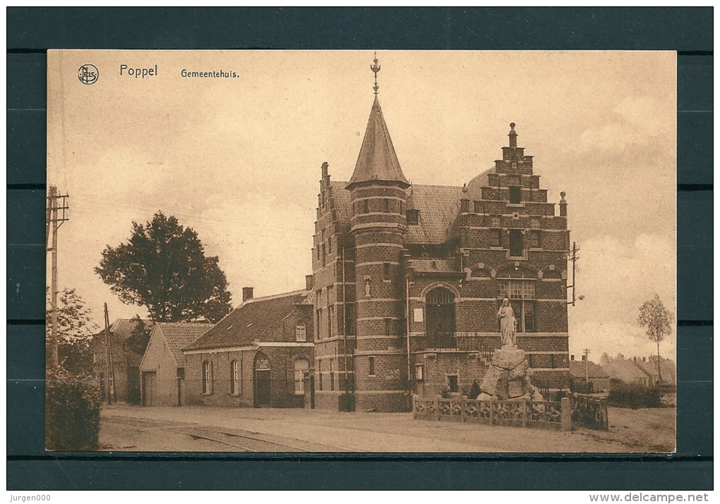 POPPEL: Gemeentehuis, Niet Gelopen Postkaart (Uitg Jongh) (GA19738) - Ravels