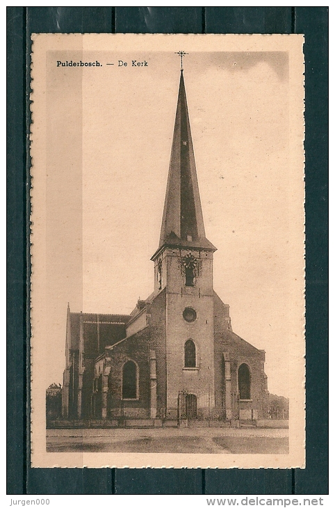 PULDERBOSCH: De Kerk, Niet Gelopen Postkaart (Uitg Louis Van Beethoven) (GA19740) - Zandhoven