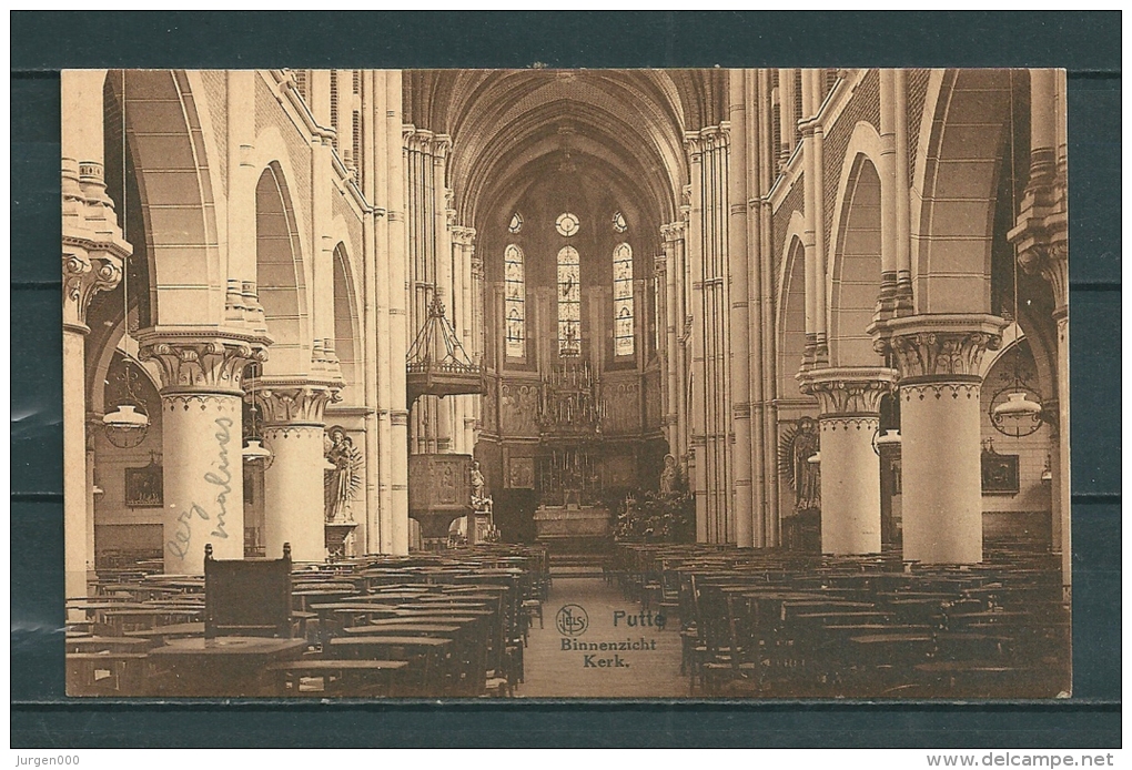 PUTTE: Binnenzicht Kerk, Niet Gelopen Postkaart (Uitg Nels) (GA19752) - Putte