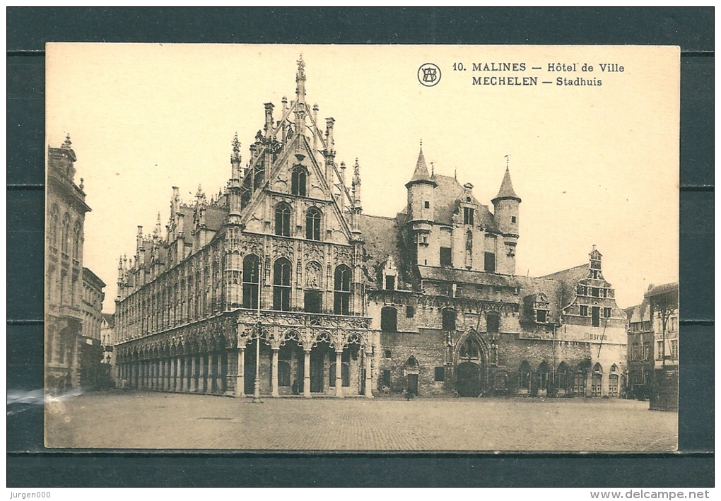 MALINES: Hotel De VIlle, Niet Gelopen Postkaart (Uitg Walschaerts) (GA20379) - Mechelen