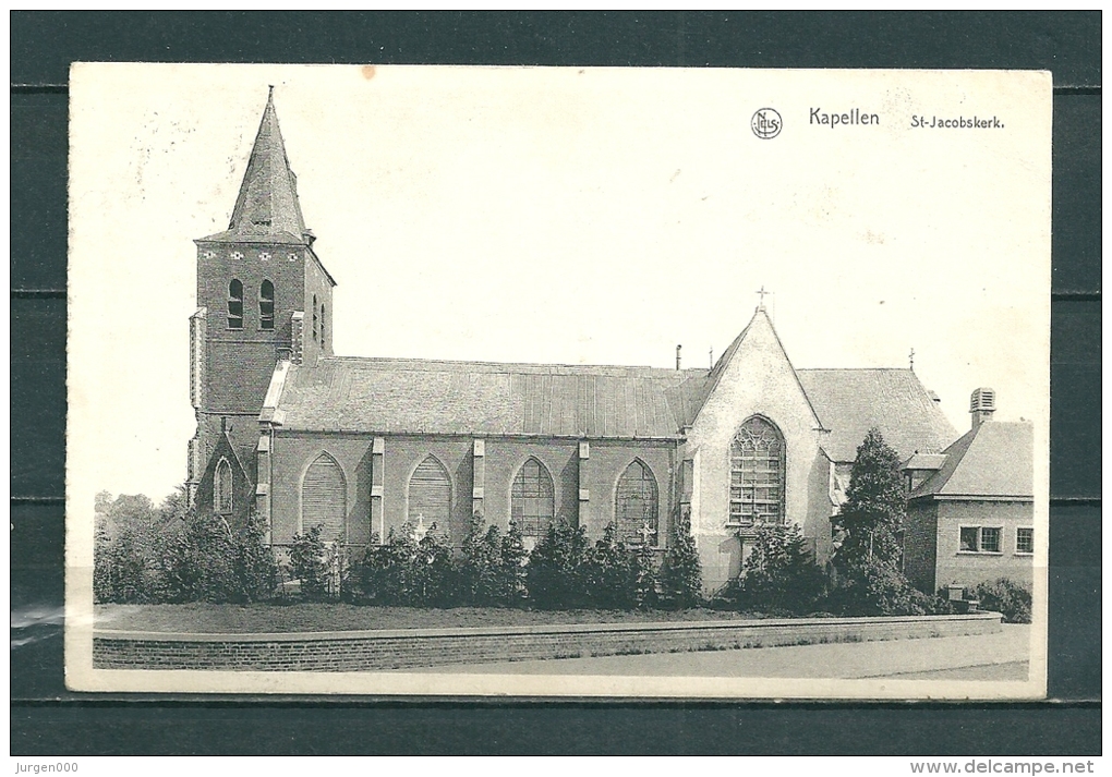 KAPELLEN: St Jacobskerk, Gelopen Postkaart 1952 (Uitg Rohart) (GA20488) - Kapellen