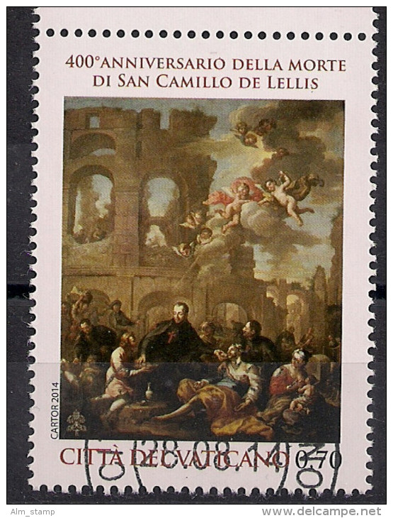 2014.05.20  Vatikan  Mi. 1818 Used     400. Todestag Des Hl. Kamillus Von Lellis - Oblitérés