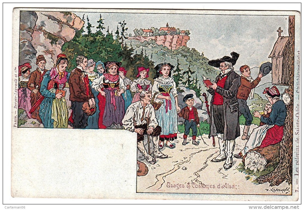 Illustrateur - Kauffmann - Usages Et Costumes D'Alsace, Les Pèlerins De Sainte Odile  -Edit: Berger Levrault - Kauffmann, Paul