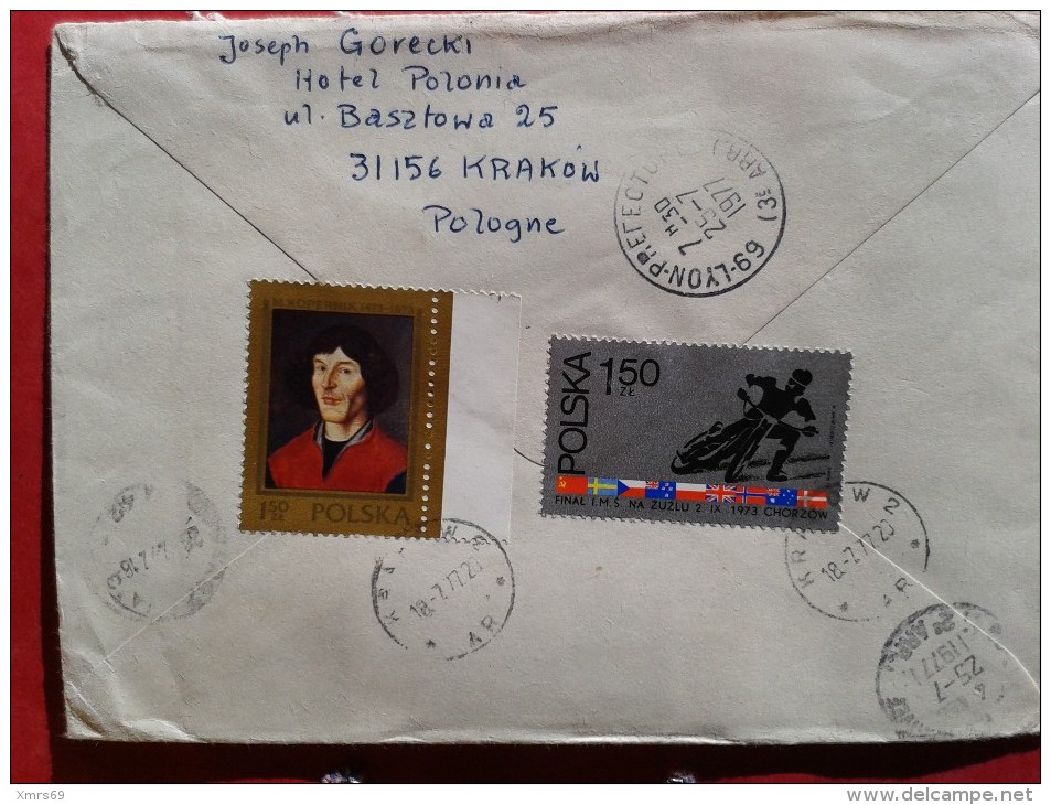 Enveloppe Reçue De Pologne En 1977 - Variétés & Curiosités