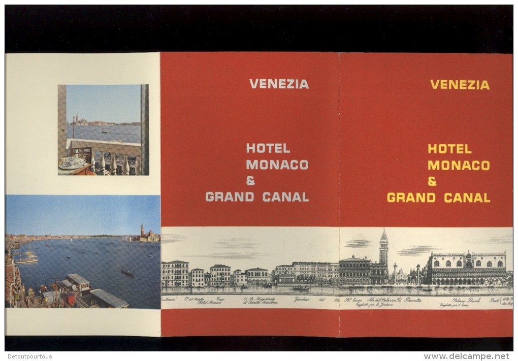 Prospectus Touristique Advertising Documentation Italie Italia VENEZIA Hotel Monaco & Grand Canal  1956 - Italia