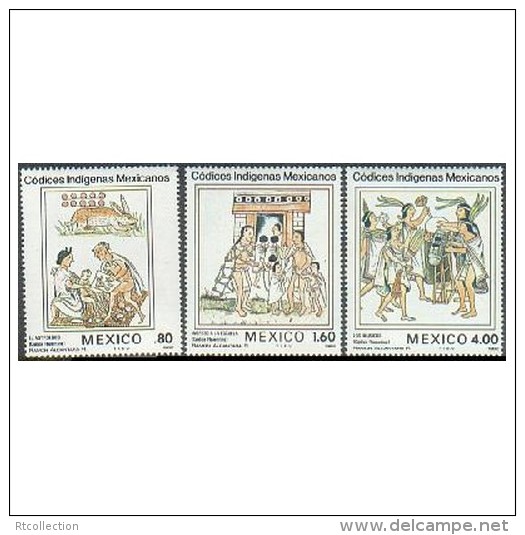Mexico 1982 Florentine Codex Illustration Astrologer School Musicians Astrology Art Cultures Stamps MNH Michel 1837-1839 - Astrology