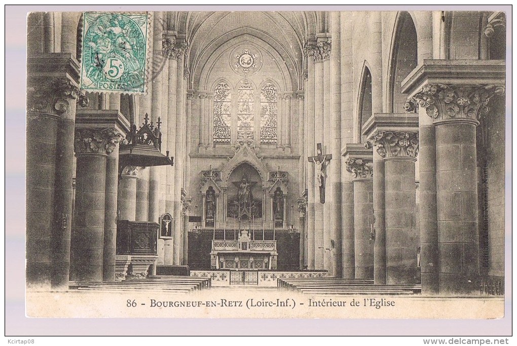 BOURGNEUF - EN - RETZ . Intérieur De L'Eglise . - Bourgneuf-en-Retz