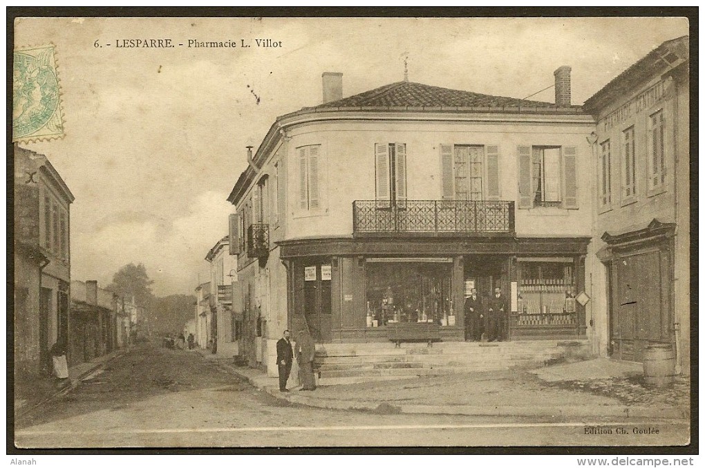 LESPARRE Rare Pharmacie L. Villot (Goulée) Gironde (33) - Lesparre Medoc