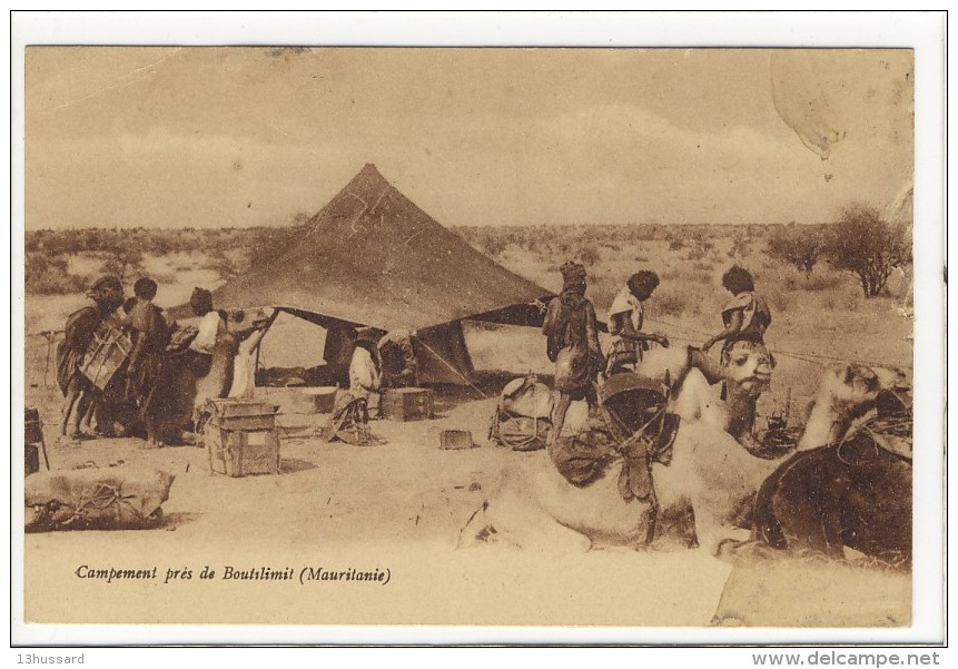 Carte Postale Ancienne Mauritanie - Campement Près De Boutilimit - Mauritanie