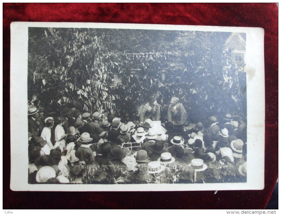 AL7(2)- 37 -  CARTE PHOTO D'UN SPECTACLE DE PLEIN AIR - A LOCALISER - PHOTOGRAPHE L. PA..... 6 RUE LEON BOYER TOURS - Tours