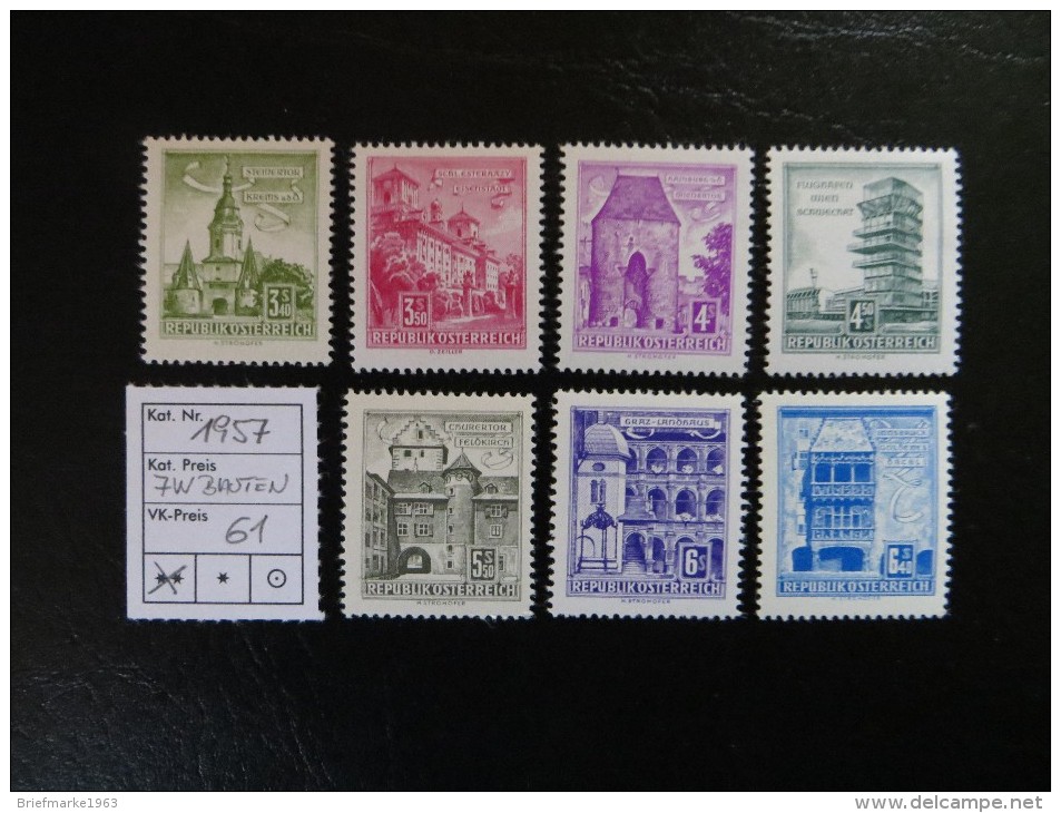 1957  "  Bauten,  Mit Und Ohne Aufheller "    Hohe Werte  Postfrisch   LOT 61 - Ungebraucht