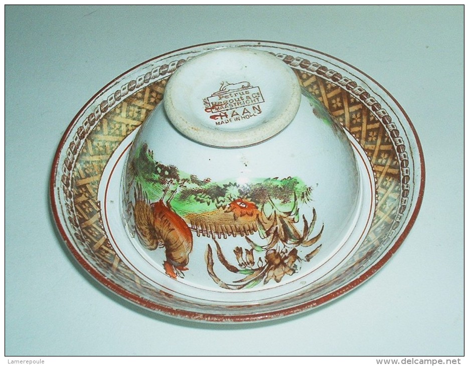 Petrus Regout HAAN - Kom En Schotel  - Bowl And Saucer -  Bol Et Assiette  - SE419 - Maastricht (NLD)