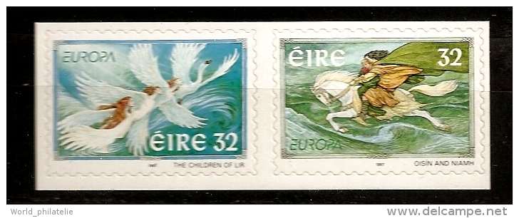 Irlande Eire 1997 N° 1005 / 6 ** Europa, Contes, Légendes, Enfants De Lir, Cygne Volant, Oisin Et Niamh, Cheval, Nues - Neufs