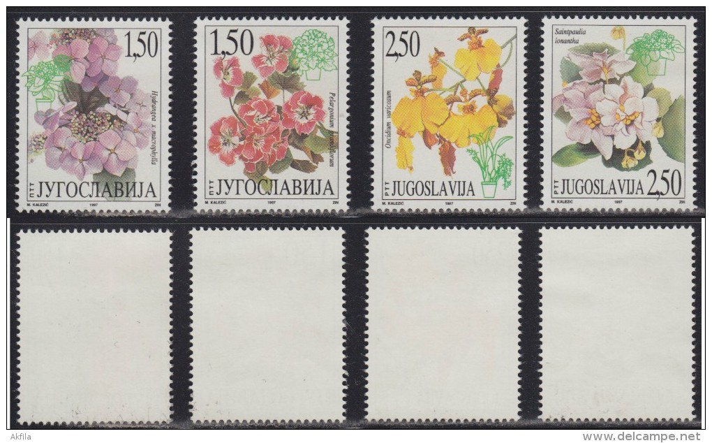 1323(17). Yugoslavia, 1997, Flowers, MLH (*) - Otros & Sin Clasificación