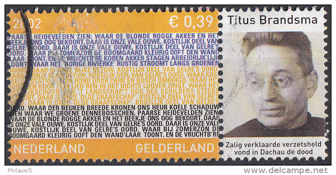 Nederland - Provincievlaggen En Volksliederen - Gelderland - Gebruikt-gebraucht-used - NVPH 2068 Tab Titus Brandsma - Gebruikt
