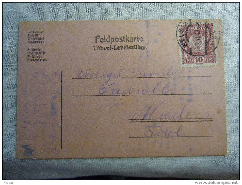 Franchigia Feldpost Feldpostkorrespondenzkart E Feldpostkarte KUK WELS 54 ? 5-VI-1917    WWI - Oostenrijkse Bezetting