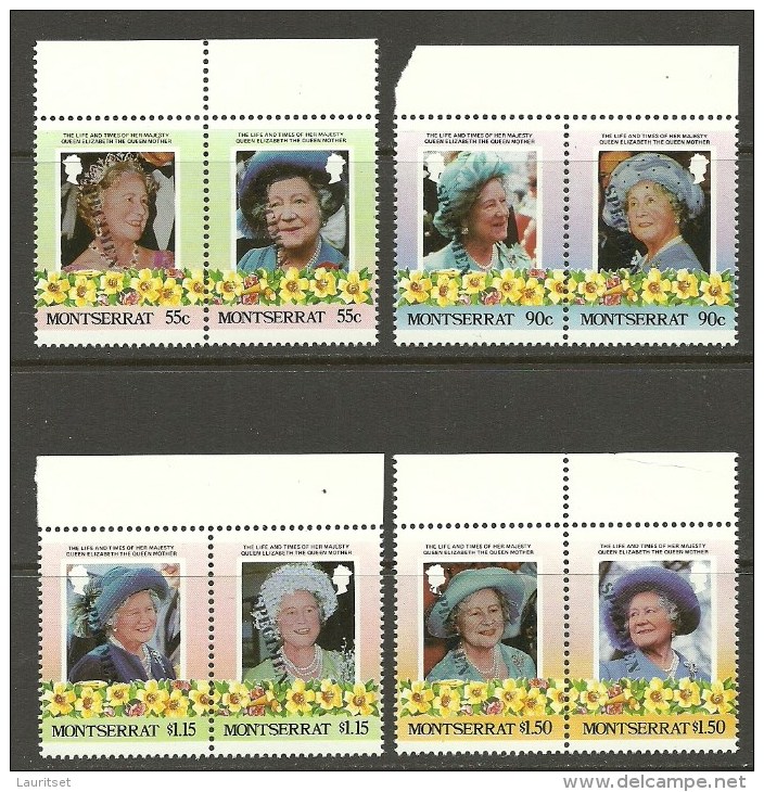 MONTSERRAT Königin Queen Eizabeth II Muster Specimen MNH - Montserrat