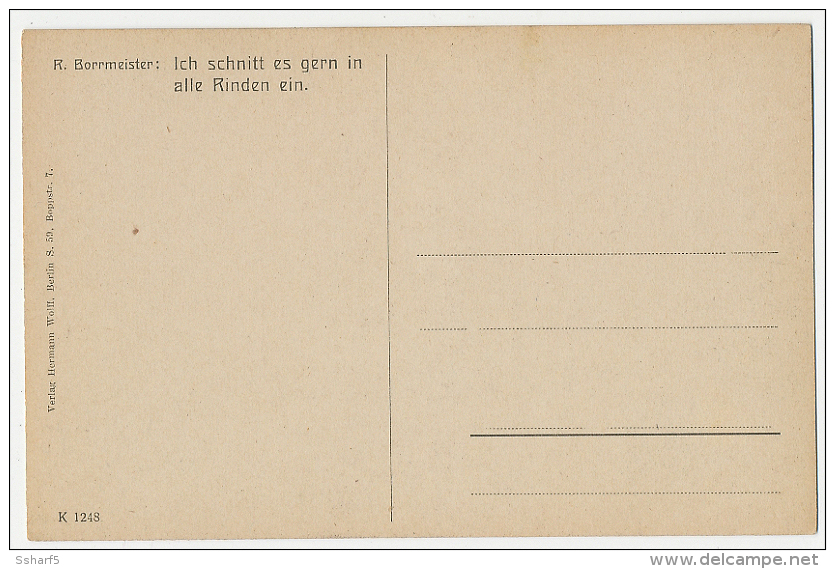 Borrmeister: Ich Schnitt Es Gern In Alle Rinden Ein Romantic Couple Verlag Hermann Wolff Um 1908 - Borrmeister, R.