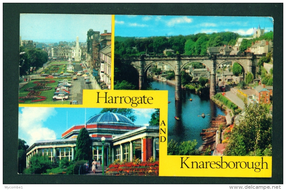 ENGLAND  -  Harrogate And Knaresborough  Multi View  Used Postcard As Scans - Harrogate