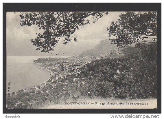 DF / MONACO  SUR CARTE POSTALE  / TP 23 PRINCE ALBERT 1er / OBL. MONACO 23 -1 14 PRINCIPAUTE - Storia Postale