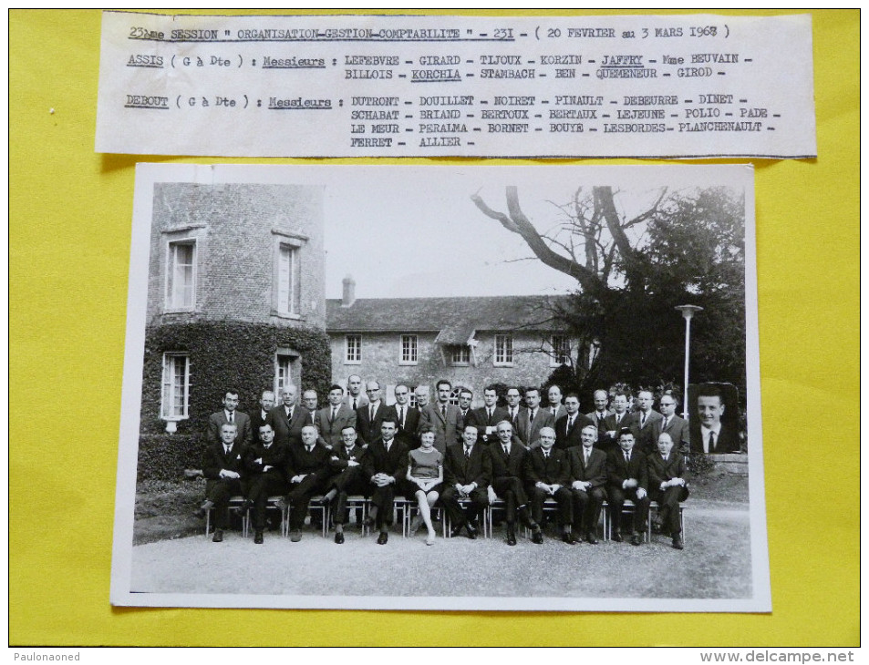 PHOTO DE GROUPE  :  23 Eme SESSION " ORGANISATION - GESTION - COMPTABILITE "    1967 - Persone Identificate