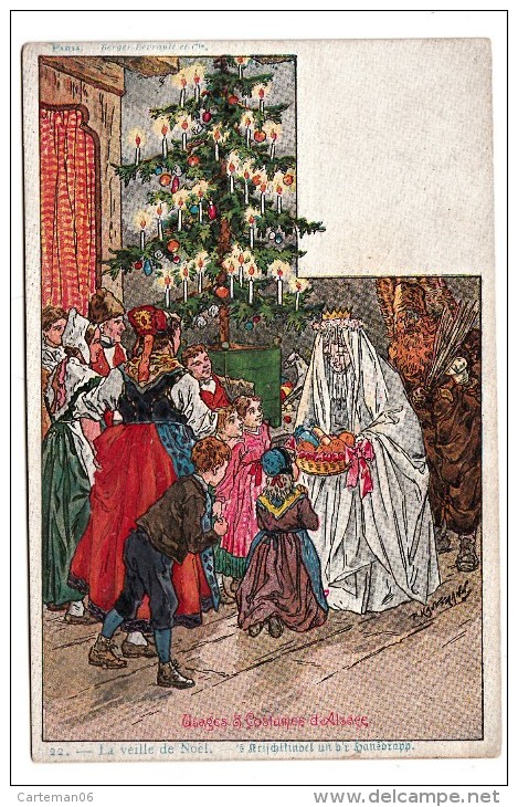 Illustrateur - Kauffmann - Usages Et Costumes D'Alsace,  Le Veille De Noël -Edit: Berger Levrault - Kauffmann, Paul