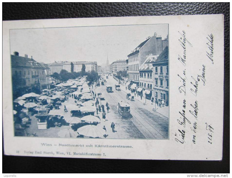 AK WIEN Naschmarkt   Ca.1900  ///  U4479 - Wien Mitte