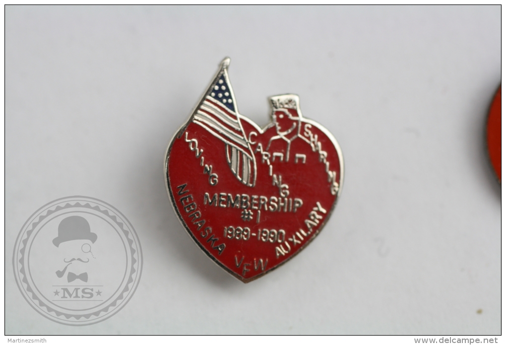 Veterans Of Foreign Wars #1 Membership Nebraska VFW Auxiliary - Pin Badge #PLS - Militares