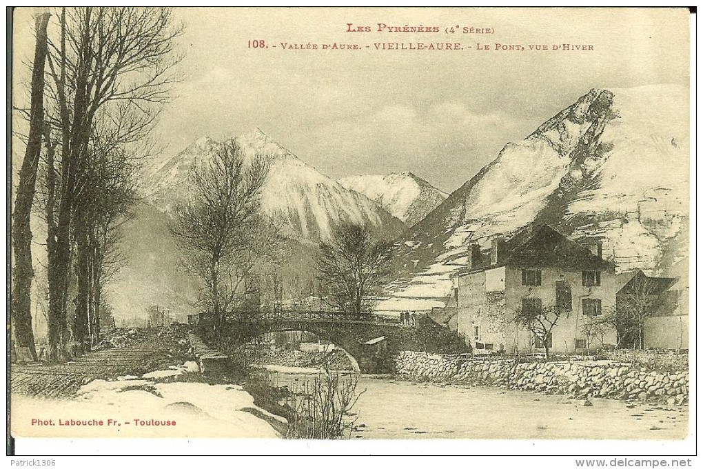 CPA  VIEILLE AURE, Le Pont, Vue D'hiver  10859 - Vielle Aure