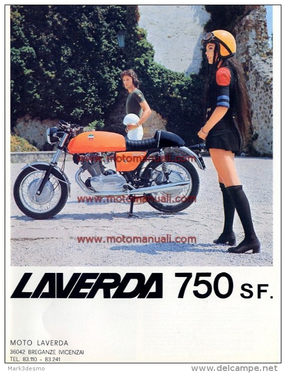 LAVERDA 750 GT - SF  1971  Depliant Originale Moto Genuine Motorcycle Brochure ProspekT - Motor Bikes