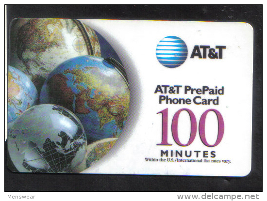 UNITED STATES - AT&T PHONECARD  ( 100 MINUTES PHONECARD )  USED 2001 - AT&T