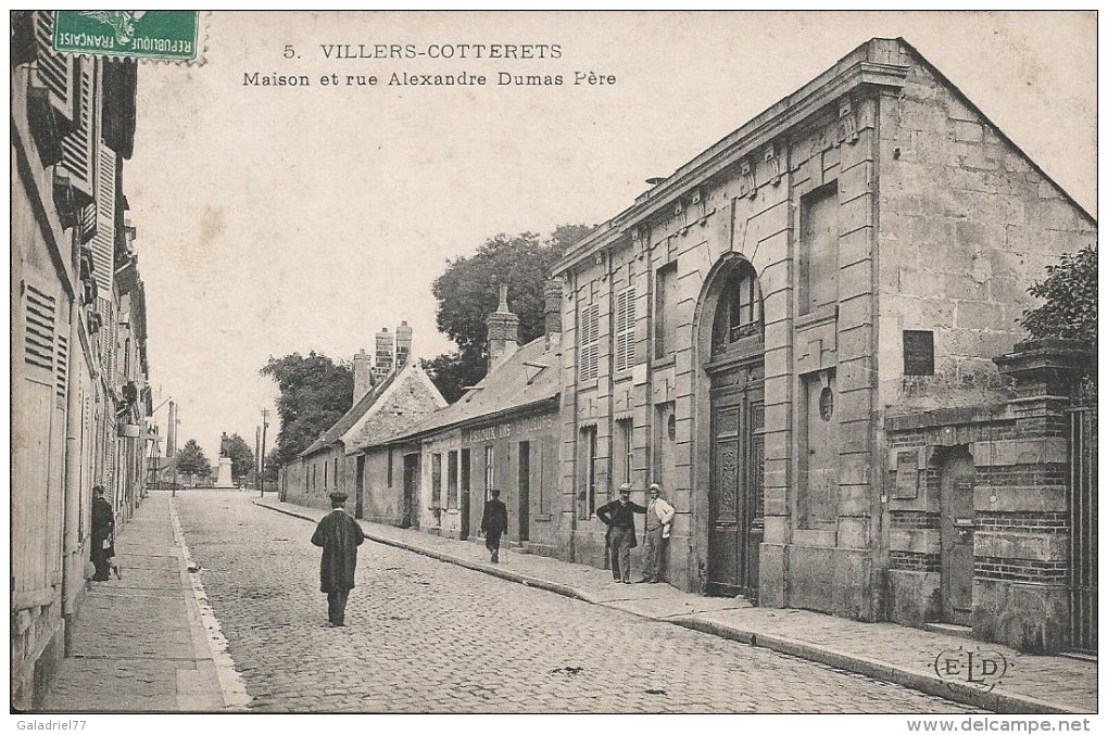 CPA Villers Cotterets - Maison Et Rue Alexandre Dumas Père - Villers Cotterets