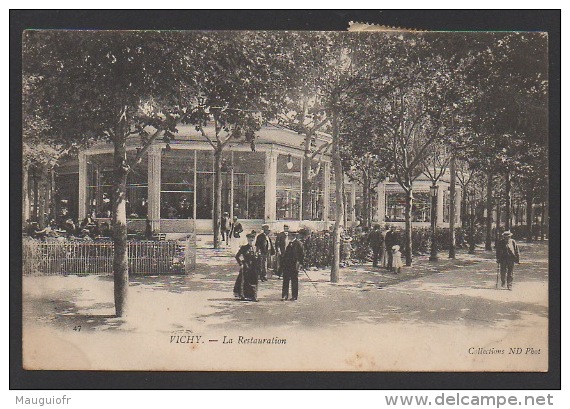 DF / SUR CARTE POSTALE DE VICHY / PAIRE DU TIMBRE TAXE  29 TYPE DUVAL OBL. MONTPELLIER 14 -5 04 HERAULT - 1859-1959 Covers & Documents