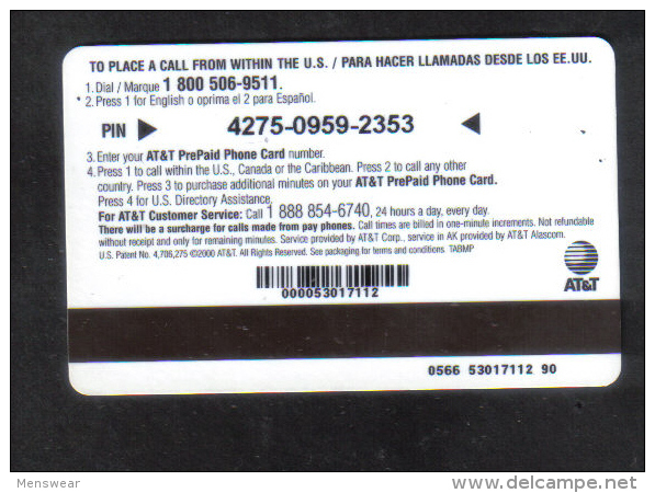 UNITED STATES - AT&T PHONECARD  ( SAM'S CLUB 350 PHONECARD )  USED 2000 - AT&T