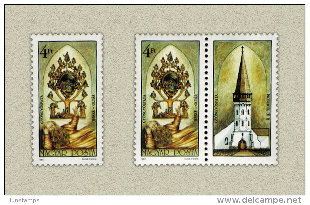 Hungary 1987. Gyongyospata Stamp + Segmental Stamp MNH (**) Michel: 3921 / 3.20 EUR - Unused Stamps