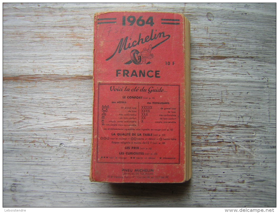 GUIDE MICHELIN  FRANCE 1964  ROUGE - Michelin (guides)