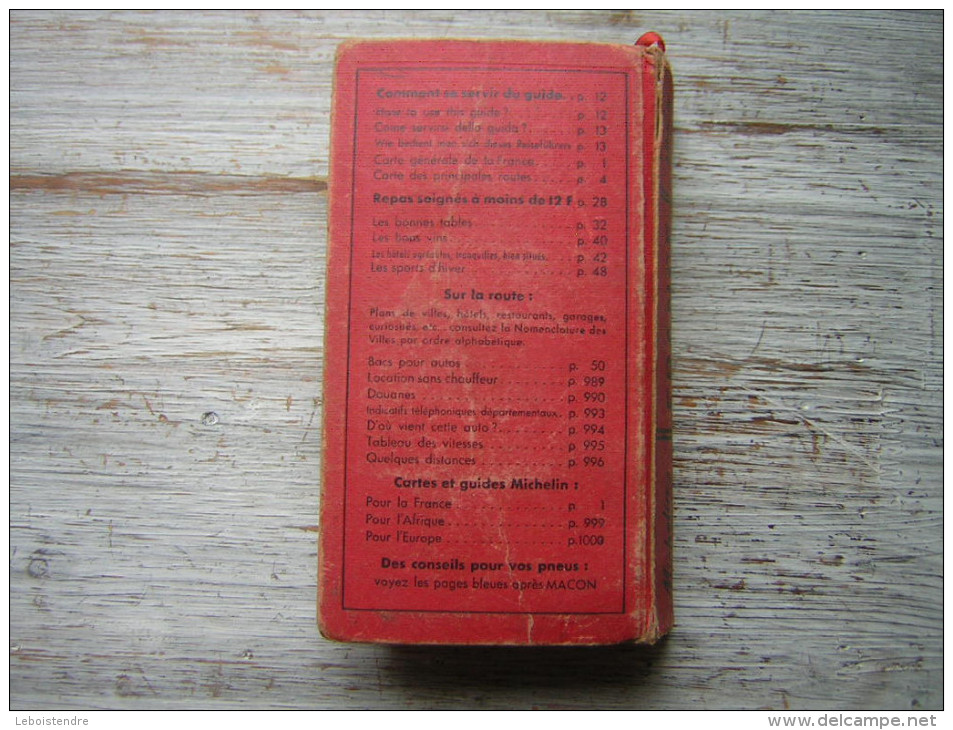 GUIDE MICHELIN  FRANCE 1964  ROUGE - Michelin (guide)