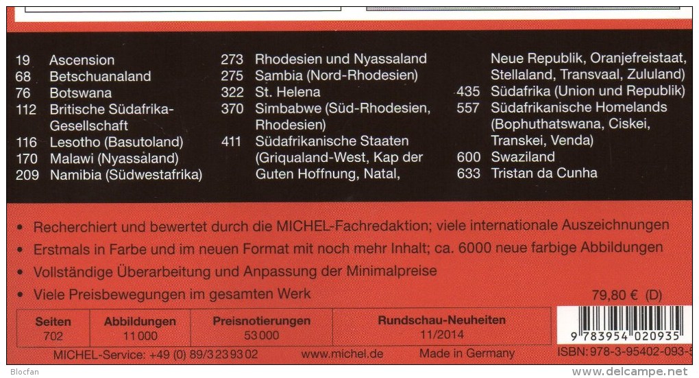 MICHEL Süd-Afrika Band 6/2 Katalog 2014 New 80€ South-Africa Botswana Lesetho Malawi Namibia Sambia Südafrika Swaziland - Supplies And Equipment