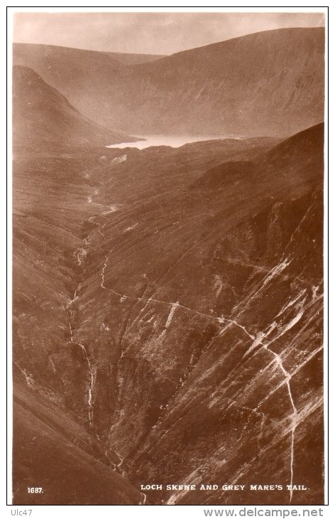 - ECOSSE. - LOCH SKENE AND GREY MARE'S TAIL - Carte Photo - Scan Verso - - Dumfriesshire