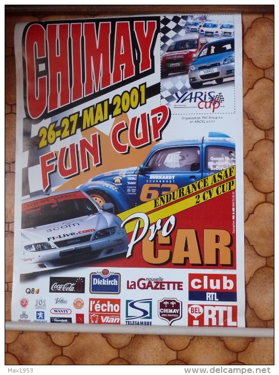 Circuit De Chimay -26-27 MAI 2001   FUN CUP   PRO CAR - Affiches