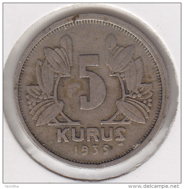 @Y@    Turkije   5  Kurus  1935        (2727) - Turquie